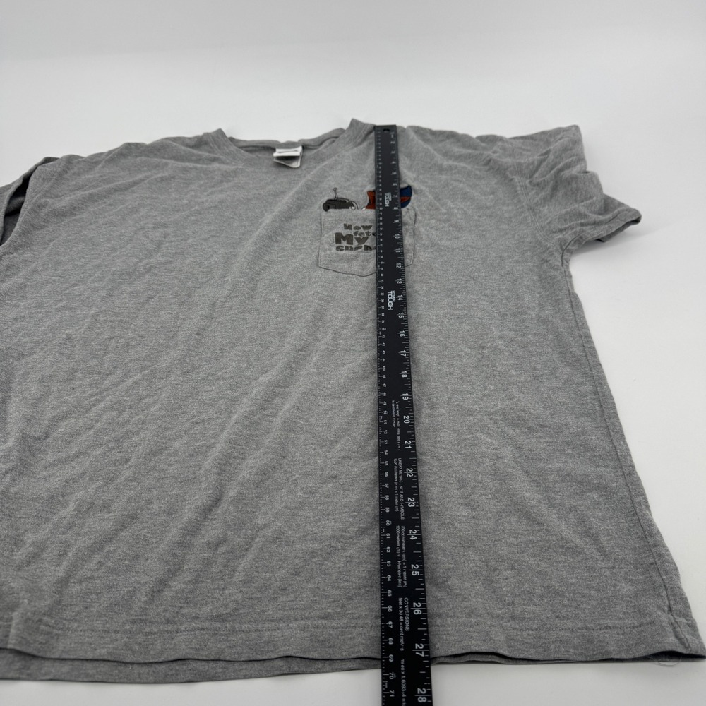 Vintage Warner Bros Studio Store Scooby Doo Pocket T-Shirt Gray XXL Y2K READ - Picture 8 of 8